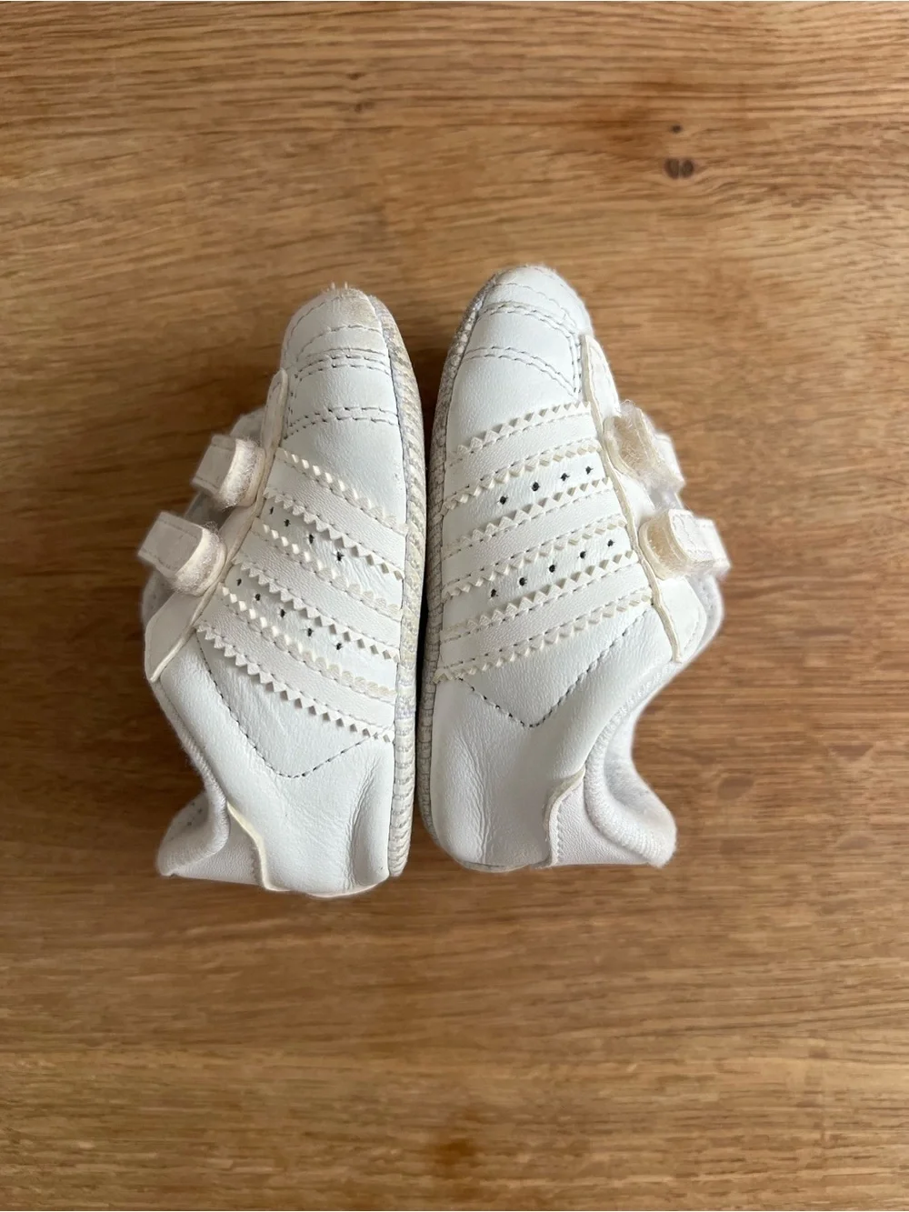 Adidas Kids Baby White Superstar Crib Shoes Velcro Sneakers Infant 1K